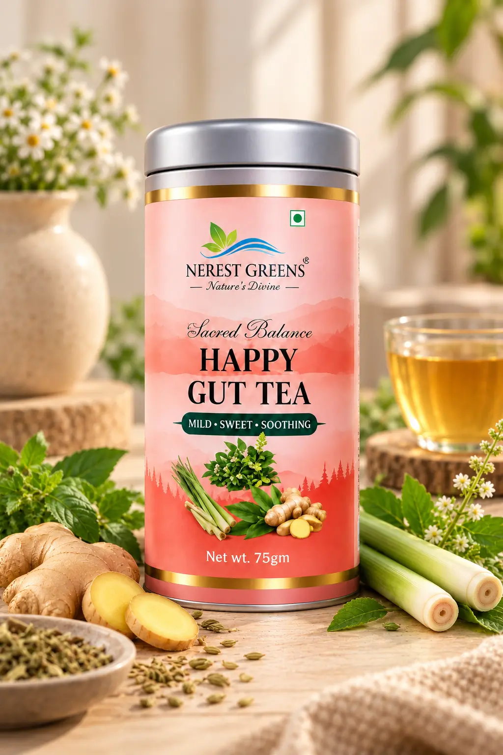 Happy Gut Tea tin
